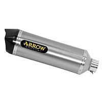 [해외]ARROW Race-Tech Aluminium Dark With Carbon End Cap Kawasaki Z 750 ´04-06 비승인 오토바이 머플러 9140448922 Black