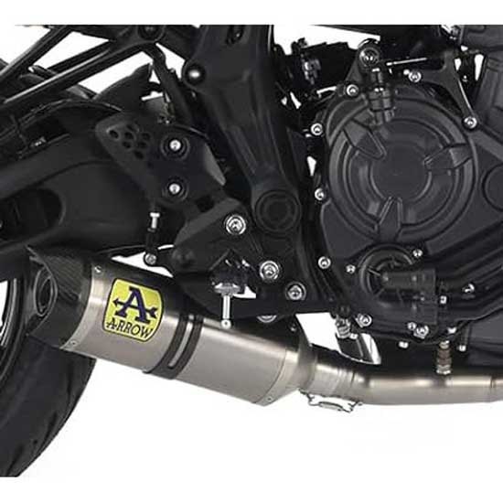 [해외]ARROW Thunder Carbon With Carbon End Cap Yamaha MT-07 ´21-23 인증된 머플러 9140449259 Silver