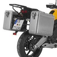 [해외]투라텍 ZEGA Mundo 31/31L acero Black Rack Kawasaki Versys 650 2010-2014 사이드 케이스 세트 9141190375 Silver / Silver