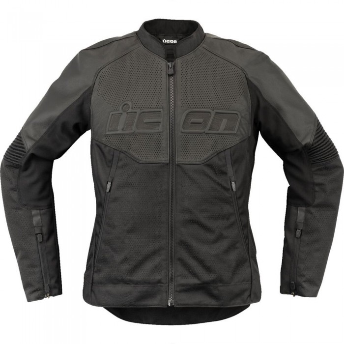 [해외]ICON Overlord3™ 가죽 재킷 9140772035 Black
