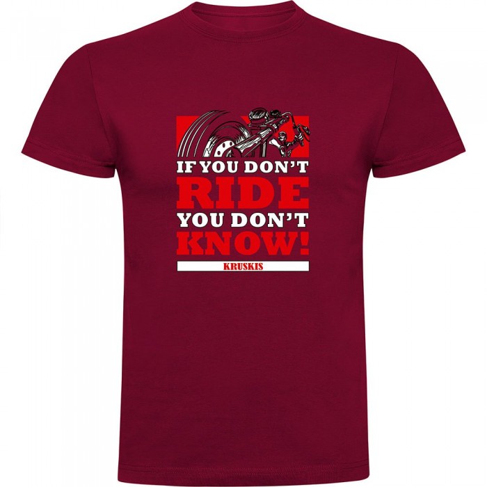 [해외]KRUSKIS Dont Know 반팔 티셔츠 9141155567 Dark Red