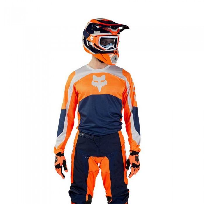 [해외]FOX RACING MX 180 Nitro 긴팔 티셔츠 9141212367 Fluor Orange