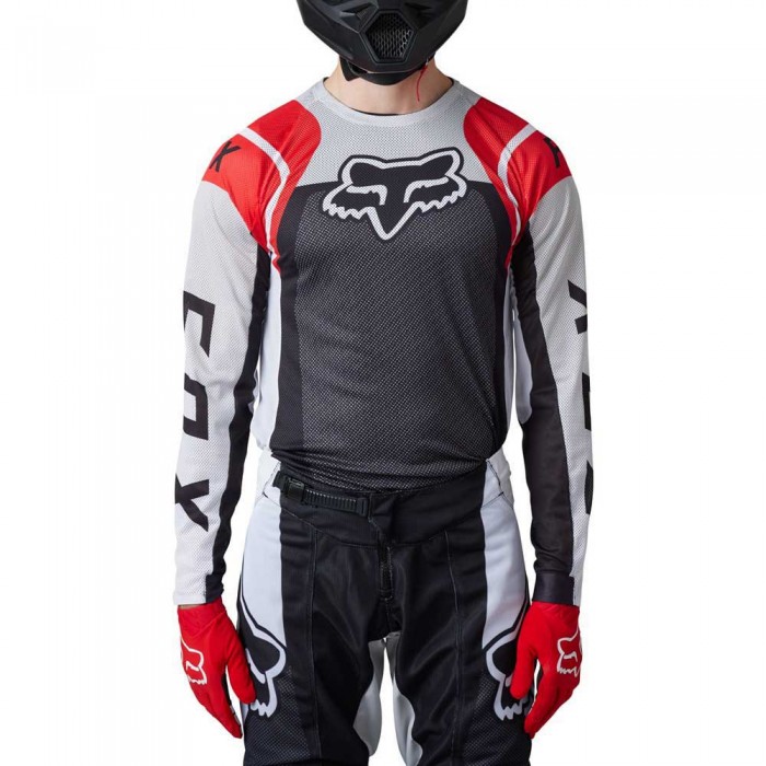 [해외]FOX RACING MX Airline 센서y 긴팔 티셔츠 9141212407 Fluor Red