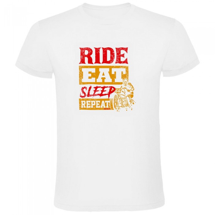 [해외]KRUSKIS Ride Eat Sleep Repeat 반팔 티셔츠 9141155695 White