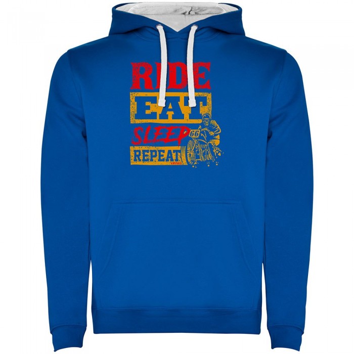 [해외]KRUSKIS Ride Eat Sleep Repeat Two Colour 후드티 9141155700 Royal Blue / White