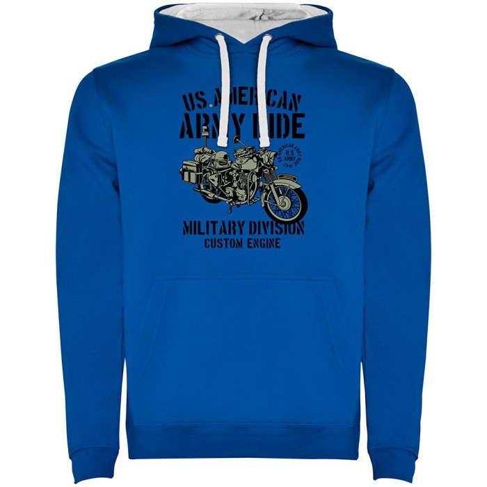 [해외]KRUSKIS Army Ride 후드티 9141215700 Royal Blue / White