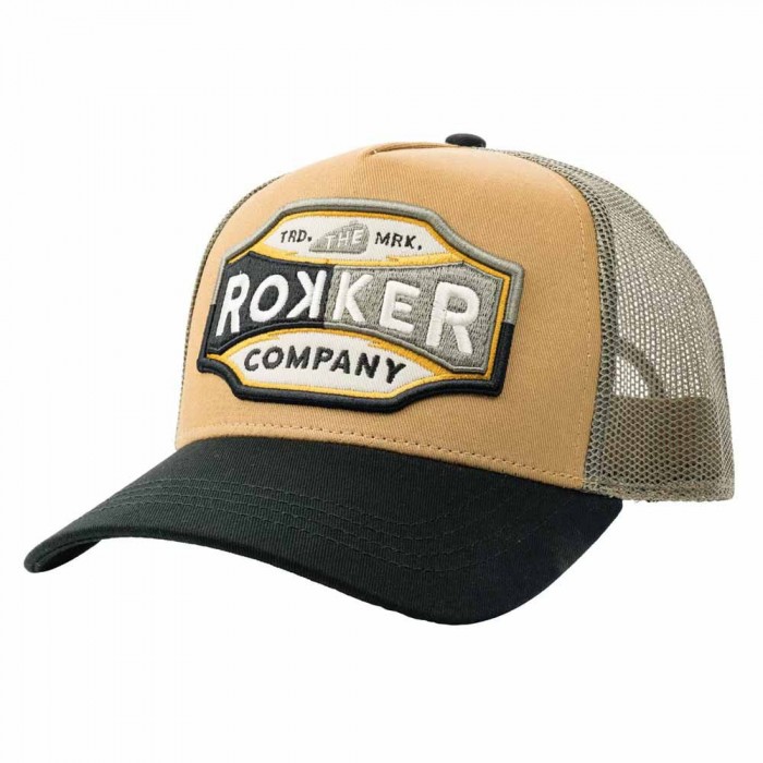 [해외]ROKKER Shield Trucker 캡 9140913282 Green / Beige / Black
