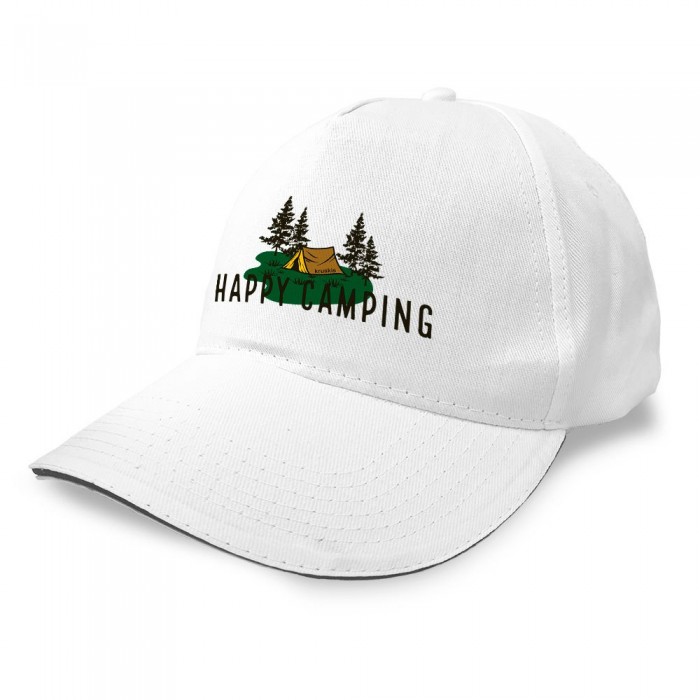 [해외]KRUSKIS Happy Camping 모자 6141146818 White