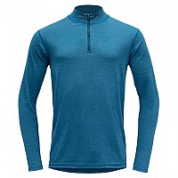 [해외]DEVOLD OF NORWAY Breeze Merino 150 하프 지퍼 긴팔 티셔츠 6141216035 Blue Melange