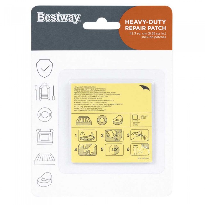 [해외]BESTWAY 헤비 듀티 수리 패치 10 단위 6140833206 Yellow