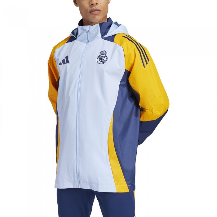 [해외]아디다스 Real Madrid All 웨더 24/25 재킷 3141082221 Glow Blue / Crew Orange / Team Navy Blue 2