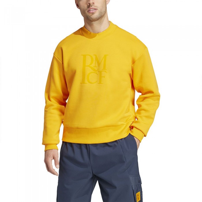 [해외]아디다스 Real Madrid SZN Doubleknit Crewneck 후드티 3141082233 Crew Orange