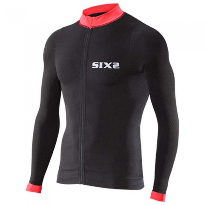 [해외]SIXS BIKE4 STRIPES long sleeve compression 긴팔 베이스 레이어 3141176933 Black / Red