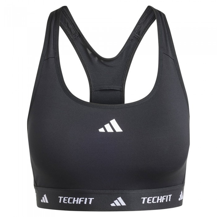 [해외]아디다스 Techfit Medium 스포츠 브라 중간 지지력 7141125973 Black