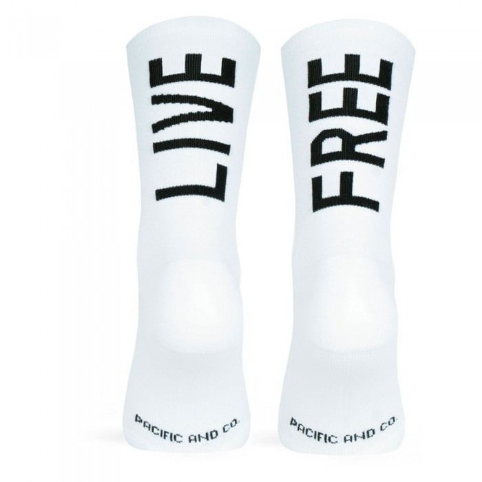 [해외]PACIFIC SOCKS Live free 양말 7141107910 White