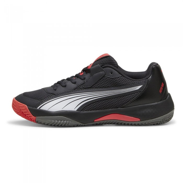 [해외]푸마 Nova Court 파델 신발 12140935430 Flat Dark Gray / Black / Flat Medium Gray / Active Red