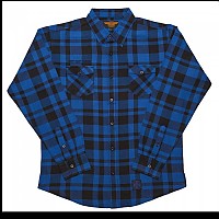 [해외]WEST COAST CHOPPERS La Bomba Herringbone Flannel 긴팔 셔츠 14139488734 Blue / Black