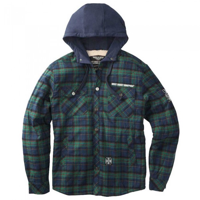 [해외]WEST COAST CHOPPERS Sherpa Lined Flannel 자켓 14139488804 Black / Grey