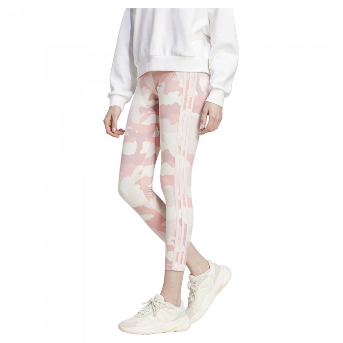 [해외]아디다스 Essentials 3 Stripes Camo Print 7/8 레깅스 141124942 Sandy Pink