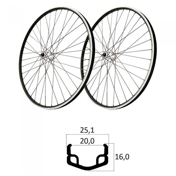 [해외]MVTEK 20´´ V-Brake 1s 휠셋 1141201185 Black / Silver