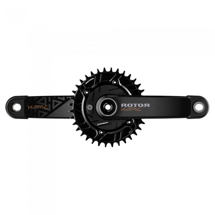 [해외]ROTOR Inspider Kapic Carbon CL52 R34 파워미터가 장착된 크랭크 1140737021 Black