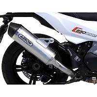 [해외]ARROW Race-Tech Aluminium With Carbon End Cap Bmw C 650 Sport ´16-20 비승인 오토바이 머플러 9140448955 Silver