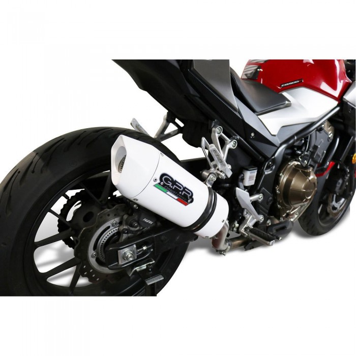 [해외]GPR EXHAUST SYSTEMS Albus EVO4 Honda CB400 X 2019-2024 E5 Oval 인증된 슬립온 머플러 9141251656 White glossy / White glossy