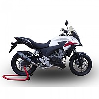 [해외]GPR EXHAUST SYSTEMS GP EVO4 Poppy Honda CB400 X 2016-2018 E4 Conical 인증된 슬립온 머플러 9141251872 Carbon look / Matte Black