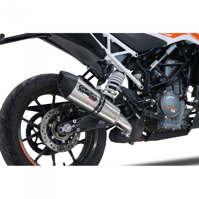 [해외]GPR EXHAUST SYSTEMS GP EVO4 Titanium KTM Duke 125 2021-2023 E5 Conical 인증된 슬립온 머플러 9141251906 Brushed Titanium / Matte Black