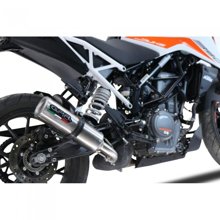 [해외]GPR EXHAUST SYSTEMS M3 Inox KTM Duke 125 2021-2023 E5 라운드 인증된 슬립온 머플러 9141252011 Brushed Stainless steel / Brushed Stainless steel