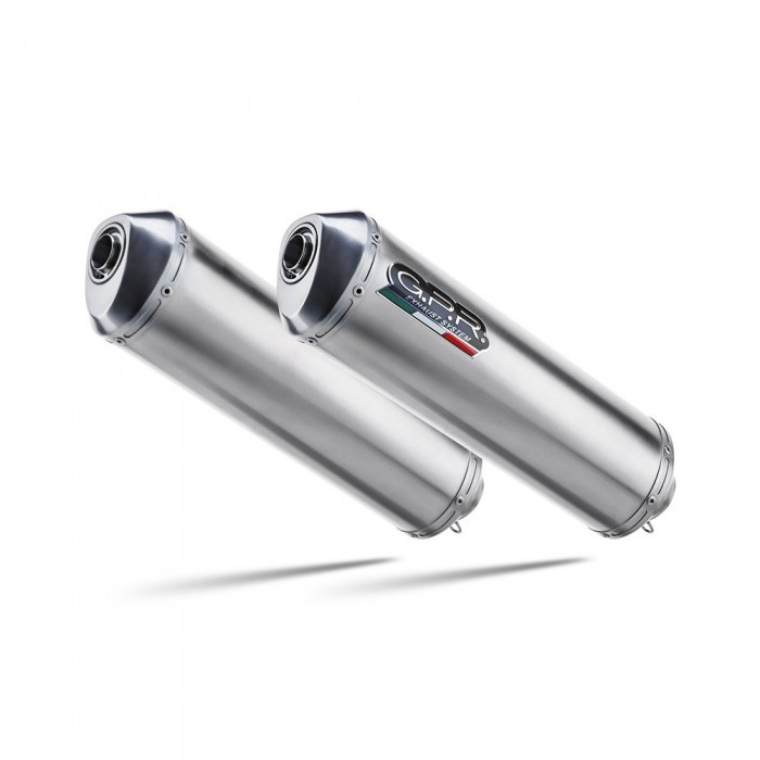 [해외]GPR EXHAUST SYSTEMS Satinox Yamaha Tdm 900 2002-14 Oval 인증된 슬립온 머플러 9141252128 Brushed Stainless steel / Brushed Stainless steel