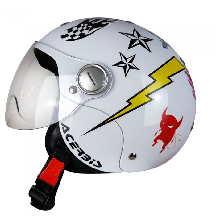 [해외]ACERBIS Bamby 주니어 오픈 페이스 헬멧 9140366526 White