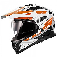 [해외]LS2 MX702 Pionner II Namib 풀페이스 헬멧 9140764399 White / Orange