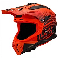 [해외]LS2 MX708 Fast II Duck 풀페이스 헬멧 9140764409 Matt High Vision Orange / Red