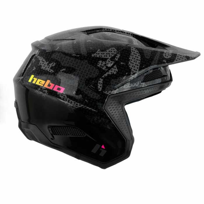 [해외]HEBO Zone Pro Kamu 오픈 페이스 헬멧 9141237033 Black