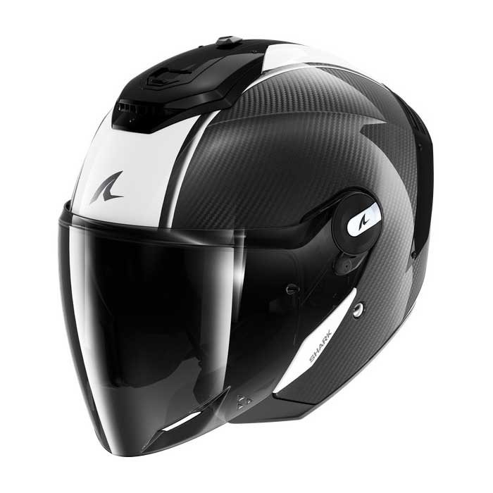 [해외]샤크 RS Jet Carbon Blank 오픈 페이스 헬멧 9140516583 Glossy / Carbon / White / Black