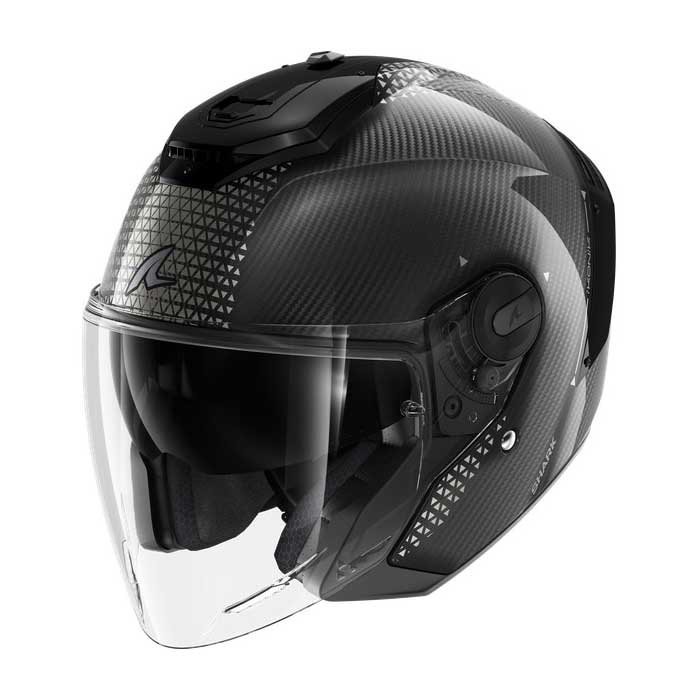 [해외]샤크 RS Jet Carbon Ikonik 오픈 페이스 헬멧 9140516584 Glossy / Carbon / Black