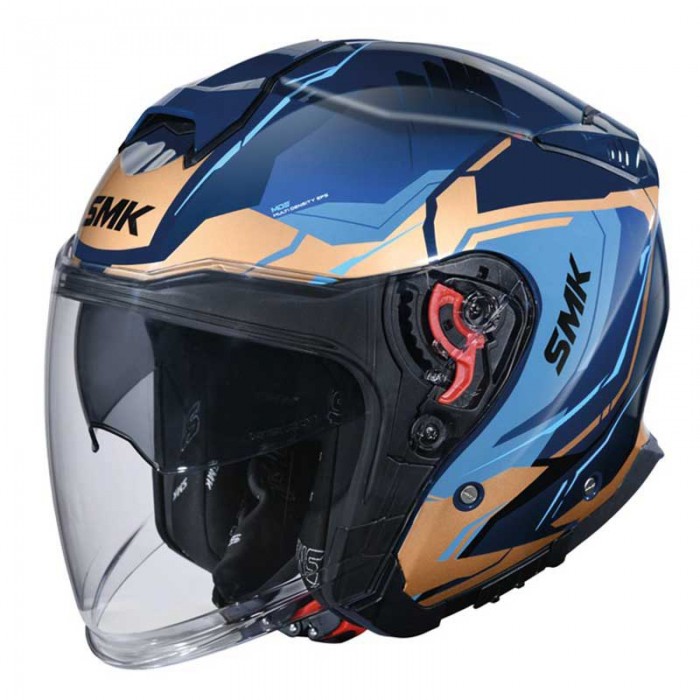 [해외]SMK GTJ Escape 오픈 페이스 헬멧 9141187564 Blue / Gold