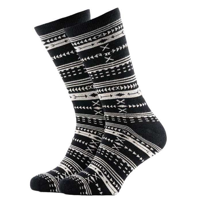 [해외]ROKKER Boho Rokk Half 긴 양말 9140913063 Black / White