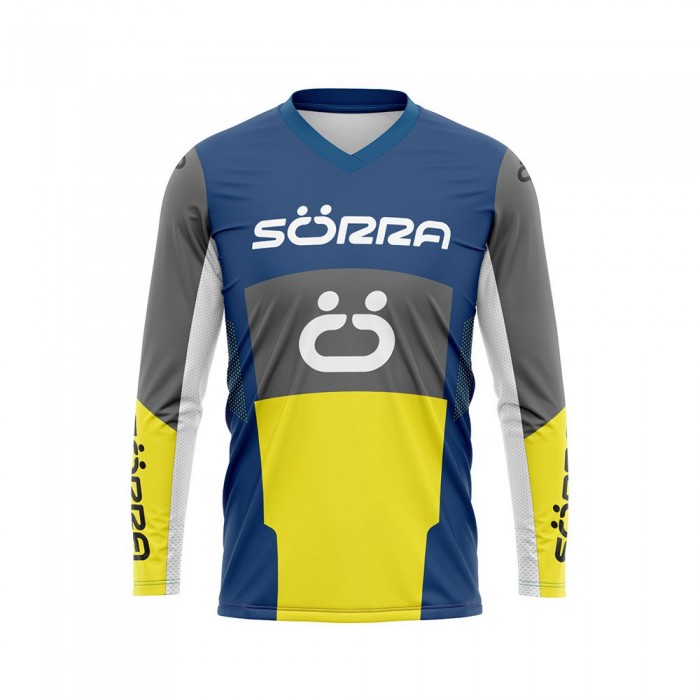 [해외]SORRA Sherco 긴팔 티셔츠 9141084960 Grey / Blue / Yellow