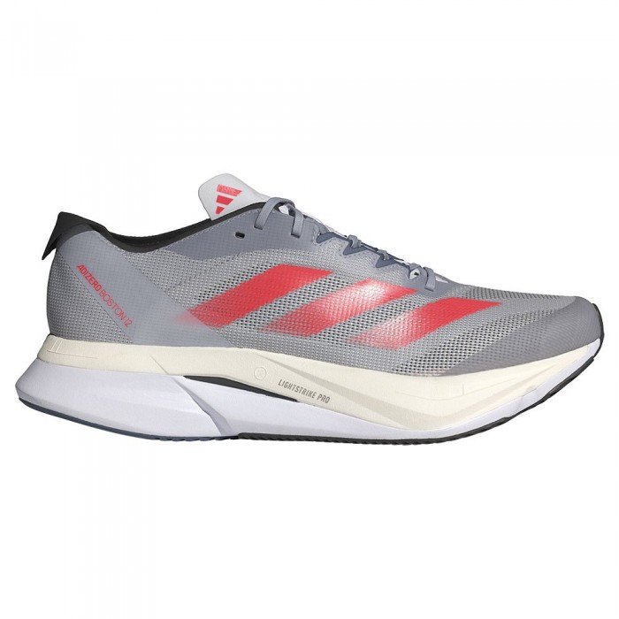 [해외]아디다스 Adizero Boston 12 러닝화 6141097168 Halo Silver / Solar Red / Dash Grey