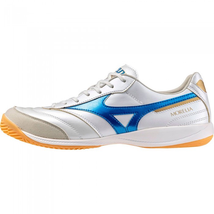 [해외]미즈노 Morelia Sala Pro IN 신발 3141103267 White / Laser Blue / Gold