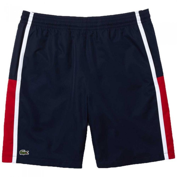 [해외]라코스테 Sport Colourblock Panels 라이트weight 반바지 12137944562 Marine / Rubis-Blanc