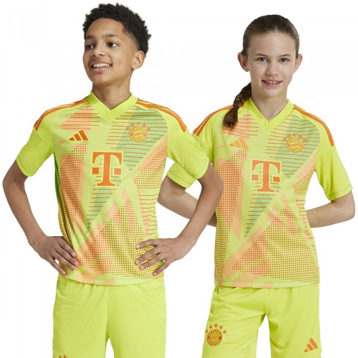 [해외]아디다스 FC Bayern Munich 24/25 주니어 반팔 골키퍼 티셔츠 15141013540 Semi Solar Yellow