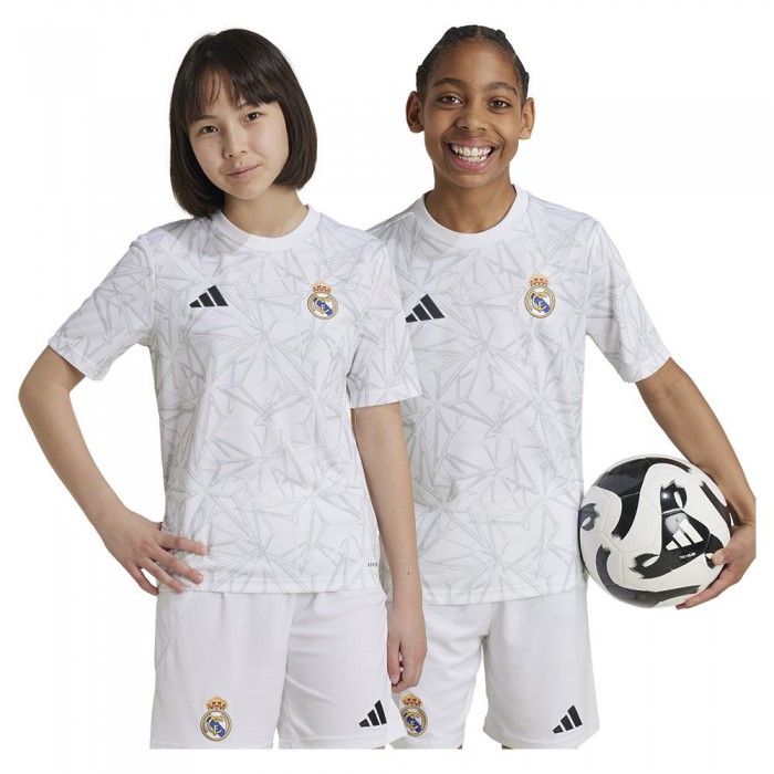 [해외]아디다스 Real Madrid 24/25 주니어 프리매치 반팔 티셔츠 15141050562 White / Clear Grey