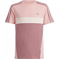 [해외]아디다스 Tiberio 3 Stripes Colorblock Cotton 반팔 티셔츠 15141050712 Semi Pink Spark / Preloved Crimson / Sandy Pink