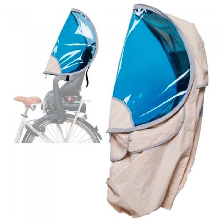 [해외]BUB-UP 어린이 자전거 시트용 어린이용 선 셰이드 및 레인 커버 1141228886 Blue / White