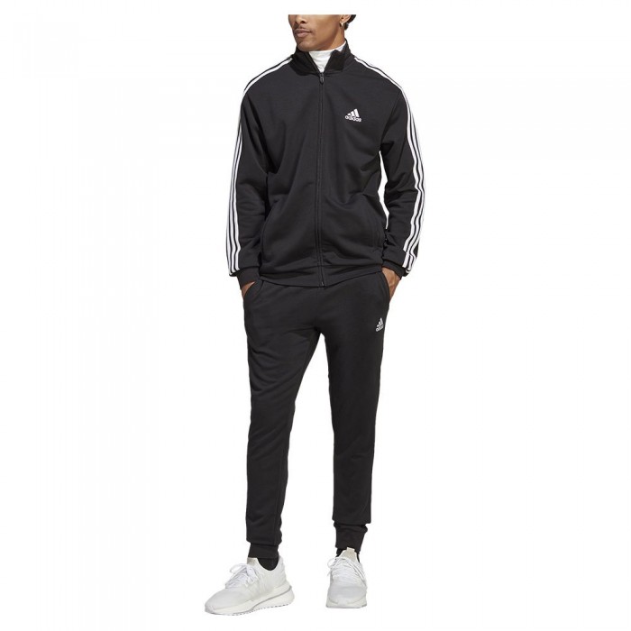 [해외]아디다스 Basic 3 Stripes French Terry 운동복 6141125602 Black