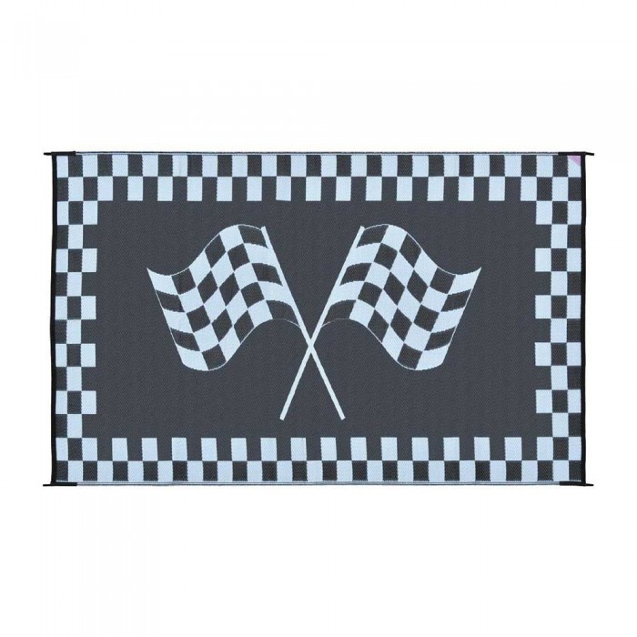 [해외]STYLISH CAMPING Racing Flag 매트 4141310712 Black / White