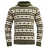 [해외]DEVOLD OF NORWAY Alnes Wool Roll Neck 스웨터 4141212892 Olive / Offwhite